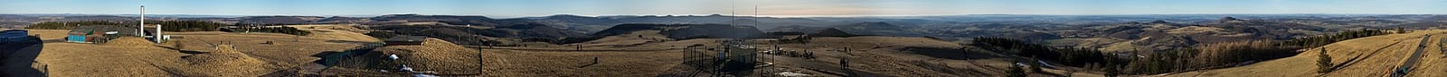 Panorama von der Wasserkuppe über die Landschaft der Rhön